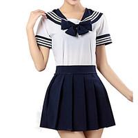 Inspired by Sailor Moon Cosplay Anime Cosplay Costumes Kawaii Japan School Uniform Pretty Suits Striped Ink Blue Red GreenCyanRose Dress