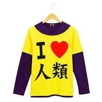 Inspired by No Game No Life Cosplay Anime Cosplay Costumes Cosplay Hoodies Print Yellow / Purple Long Sleeve T-shirt