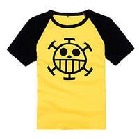 Inspired by One Piece Trafalgar Law Anime Cosplay Costumes Cosplay T-shirt Print Short Sleeve Coat 147 Male Female