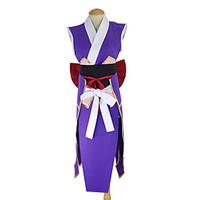 Inspired by Fairy Tail Erza Scarlet Anime Cosplay Costumes Cosplay Suits / Kimono Patchwork Purple Kimono Coat / Apron / Belt / Bow