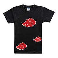 Inspired by Naruto Akatsuki Anime Cosplay Costumes Cosplay T-shirt Print Black Short Sleeve T-shirt
