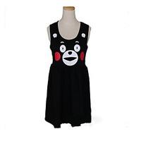 Inspired by Kumamon Cosplay Anime Cosplay Costumes Dresses Solid Color Cartoon Sleeveless Dresses 147 Female