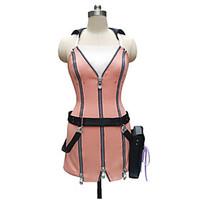 Inspired by Kingdom Hearts Kairi Anime Cosplay Costumes Pink Sleeveless Dress with Belt Bag