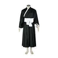 Inspired by Cosplay Cosplay Anime Cosplay Costumes Cosplay Suits Kimono Patchwork Black Long Sleeve Kimono Coat Hakama pants Belt For