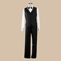 Inspired by DuRaRaRa Shizuo Heiwajima Anime Cosplay Costumes Cosplay Suits Solid Black Long Sleeve Vest / Shirt / Pants / Bow