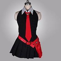 Inspired by Akame Ga Kill! Cosplay Anime Cosplay Costumes Cosplay Suits Patchwork Black / Red Sleeveless Dress / Tie / Gloves / Belt