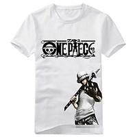 Inspired by One Piece Trafalgar Law Anime Cosplay Costumes Cosplay T-shirt Print White Short Sleeve T-shirt