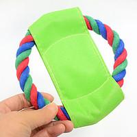 Interactive Dog Toy Frisbee Pet Training Toy 12cm Cat Dog Cotton Frisbee Clean Tooth Bite Rope Pet Products