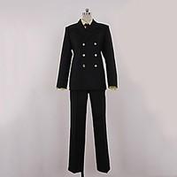 Inspired by One Piece Sanji Anime Cosplay Costumes Cosplay Suits Solid Black Coat / Shirt / Pants / Tie