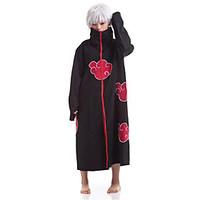 Inspired by Naruto Sasuke Uchiha Anime Cosplay Costumes Cosplay Suits Print Black / Red Cloak