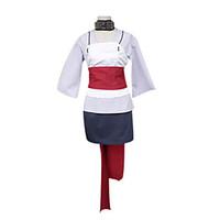Inspired by Naruto Temari Anime Cosplay Costumes Cosplay Suits Kimono Patchwork White Long Sleeve Vest Top Skirt Collar Belt For