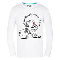 Inspired by Naruto Gaara Anime Cosplay Costumes Cosplay Tops/Bottoms Print White Long Sleeve Top
