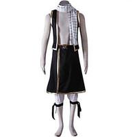 Inspired by Fairy Tail Natsu Dragneel Anime Cosplay Costumes Cosplay Suits Patchwork Black Short SleeveVest / Pants / Scarf / Waist