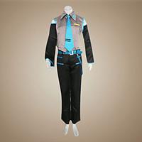 Inspired by Vocaloid Mikuo Video Game Cosplay Costumes Cosplay Suits Patchwork Blue Sleeveless Shirt / Pants / Tie / Sleeves / Belt