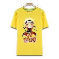 Inspired by Naruto Naruto Uzumaki Anime Cosplay Costumes Cosplay T-shirt Print Yellow Short Sleeve Top
