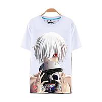 Inspired by Tokyo Ghoul Ken Kaneki Anime Cosplay Costumes Cosplay T-shirt Print White Short Sleeve Top
