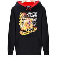 Inspired by One Piece Monkey D. Luffy Anime Cosplay Costumes Cosplay Hoodies Print Black Long Sleeve Top
