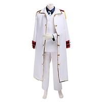 Inspired by One Piece Monkey D. Kapu Anime Cosplay Costumes Cosplay Suits Patchwork White Long Sleeve Coat / Shirt / Pants / Tie