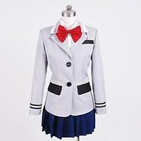 Inspired by Tokyo Ghoul Kirishima Touka Anime Cosplay Costumes Cosplay Suits Patchwork White / Red / Blue / GrayTop / Shirt / Skirt /