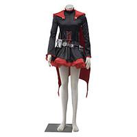 Inspired by RWBY Ruby Anime Cosplay Costumes Cosplay Suits Solid Black / Red Long Sleeve Dress