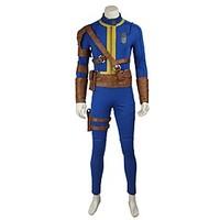 Inspired by Fallout 4 Video Game Cosplay Costumes Cosplay Suits Cosplay Tops/Bottoms Solid Blue Leotard Belt More Accessories