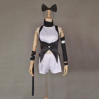 Inspired by RWBY Blake Belladonna Anime Cosplay Costumes Cosplay Suits Patchwork White / BlackCoat / Shorts / Headpiece / Stockings /
