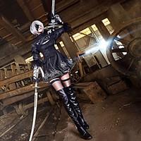 Inspired by NieRAutomata YoRHa No. 2 Type B Anime Cosplay Costumes Cosplay Suits Long Sleeve Dress Headband Gloves Stockings More Accessories