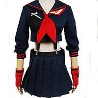 Inspired by Kill LA Kill Girl\'s Battlesuit Ryuko Matoi Dress Cosplay Cosplay Anime Cosplay Costumes Cosplay Suits Top Skirt Gloves Strap For