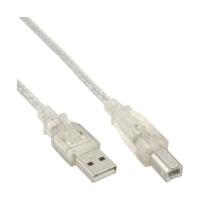 InLine USB 2.0 cable, A to B, transparent, 7m (34557T)