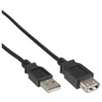 InLine USB 2.0 cable, black, A M/F, 3m (34603B)