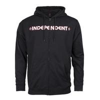 Independent Bar Cross Zip Hoodie - Black