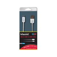 INFAPOWER USB 2.0 Micro USB to USB Cable 1 Metre (White)