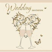 invitation wedding foil 6 pk