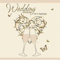 Invitation Wedding Evening Foil 6 Pk