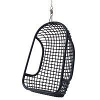 indoor rattan hanging egg chair in black