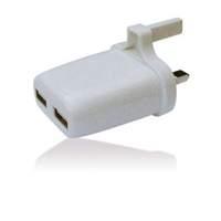 Infapower Fast Usb Twin Mains Charger White (p023)