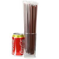 Individually Wrapped Jumbo Straws 10inch Brown (40 Packs of 100)