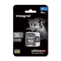 Integral 16GB UltimaPro microSDHC/XC 90MB Class 10 UHS-I U1 with SD Adapter