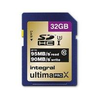 Integral 32GB UltimaPro X SDHC/XC 95/90MB C10 UHS-I U3 Memory Card