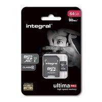 Integral 64GB UltimaPro microSDHC/XC 90MB Class 10 UHS-I U1 with SD Adapter