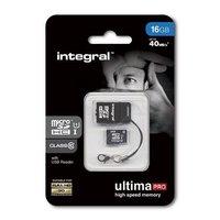 Integral 16GB UltimaPro microSDHC/XC 40MB Class 10 UHS-I U1 with micro USB Card Reader