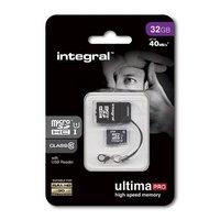 Integral 32GB UltimaPro microSDHC/XC 40MB Class 10 UHS-I U1 with micro USB Card Reader