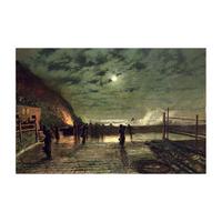 In Peril - The Harbour Flare By John Atkinson Grimshaw