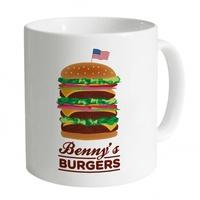 inspired by stranger things bennys burgers mug