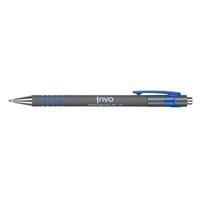 Invo Retractable Ballpoint Pen Tip 1.0mm Line 0.5mm (Blue) - (Pack of 12 Pens)