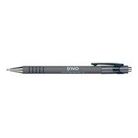 Invo Retractable Ballpoint Pen Tip 1.0mm Line 0.5mm (Black) - (Pack of 12 Pens)