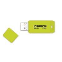 integral neon 32gb usb 30 flash drive yellow