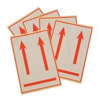 International Handling Labels Red/White Printed this Way Up Pack of 5