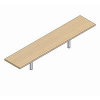 Invite Rectangular Reception Shelving Unit Invite Modular Rectangular 1800mm X 325mm Reception Shelving Unit-Verade Oak-Install