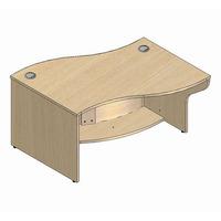 Invite Ripple Reception Base Unit Invite Modular Ripple 1200mm X 1200mm Reception Base Unit-Right Handed-Verade Oak-Install